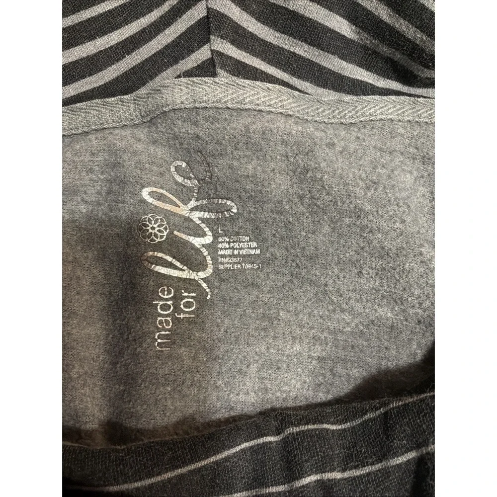 Just for Life Cottage Core Cozy Long Sleeve Sweater Shirt Striped‎ L Women